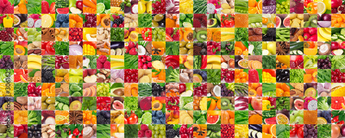 Healthy food collage