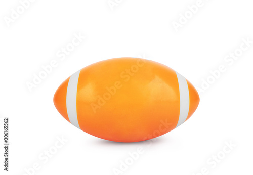 American football toy ball on a white background photo