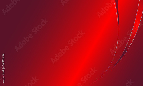 red metallic curve frame design