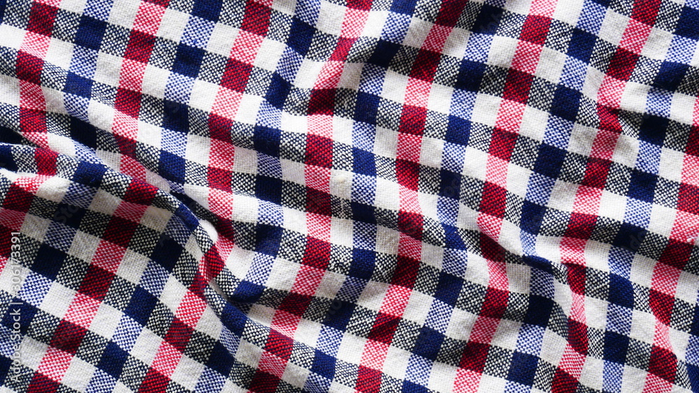 Scott pattern fabric texture closeup., cotton cloth texture background