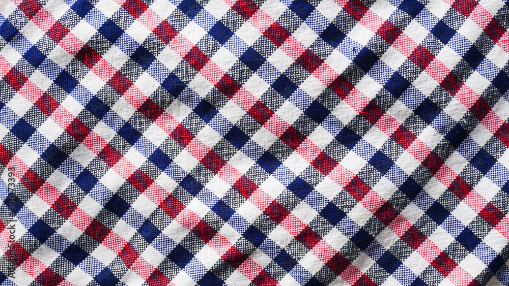 red fabric texture of checkered picnic blanket Stock Photo Adobe Stock