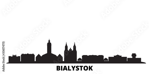 Poland, Bialystok city skyline isolated vector illustration. Poland, Bialystok travel cityscape with landmarks photo