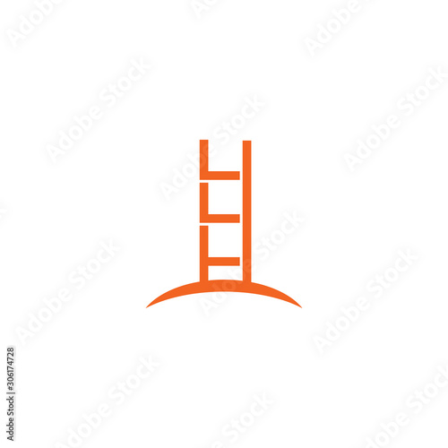 Ladder icon logo symbol design inspiration vector template