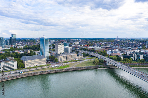 Rheinkniebrücke in Düsseldorf - Germany