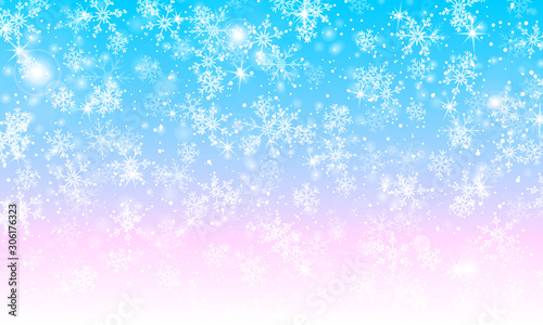 Magical background. Winter snow. Vector