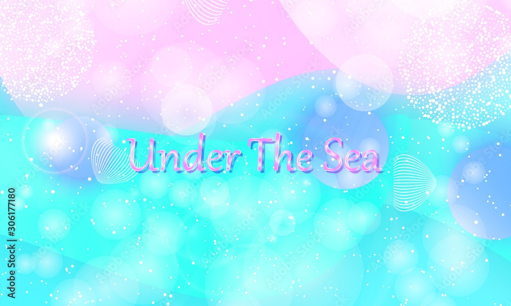 Mermaid pattern. Blue, pink colors. Mermaid pattern. Blue, pink colors.