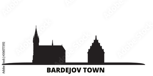 Slovakia, Bardejov Town city skyline isolated vector illustration. Slovakia, Bardejov Town travel cityscape with landmarks photo