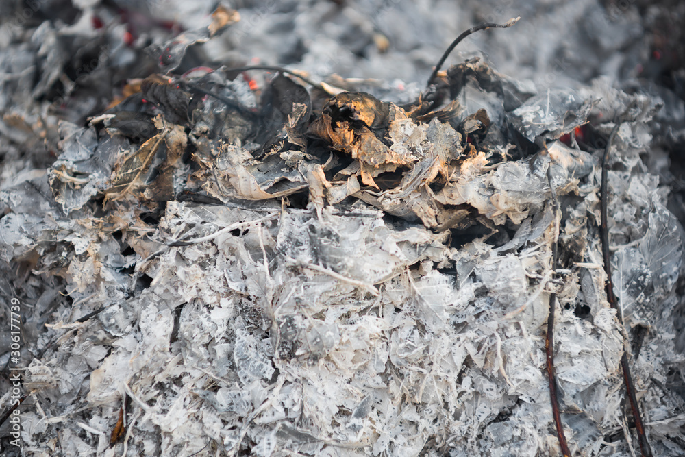 Pile of ashes after the fire. Ash texture Pile of ashes after the fire. Ash texture