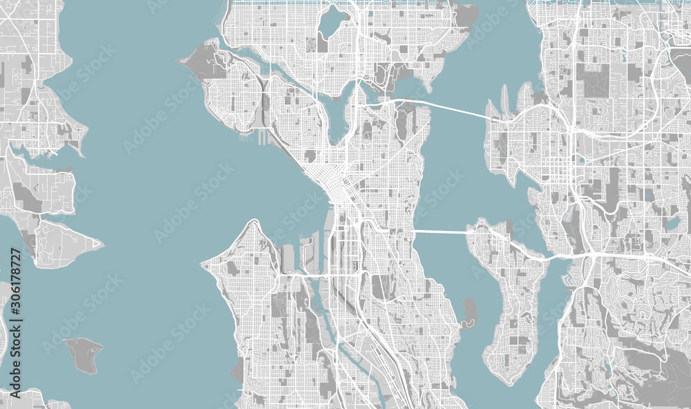 Vetor De Detailed Map Of Seattle USA Do Stock Adobe Stock 1000 F 306178727 R9YKkVqWBudzYyCi5qSGDDEft01PQxj7 