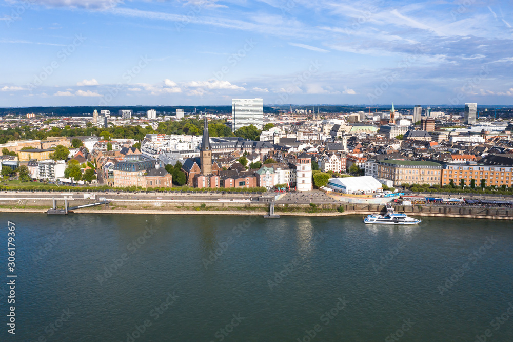 Rheinufer in Düsseldorf - Germany