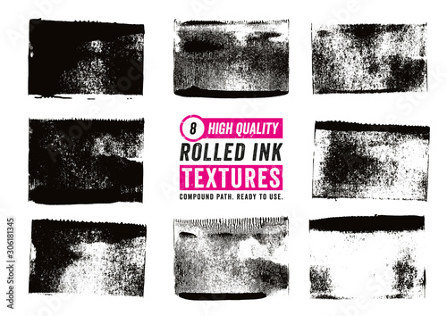 Rolled Ink Rectangle Textures