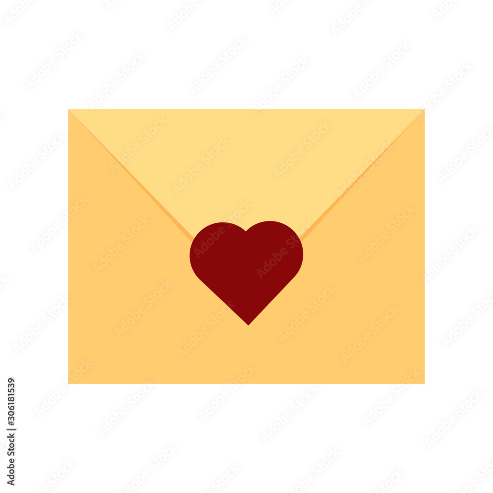 This is vector envelope and heart. Love letter. This is vector envelope and heart. Love letter.