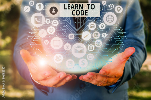 Word writing text Learn To Code. Business photo showcasing Learn to write Software Be a Computer Programmer Coder