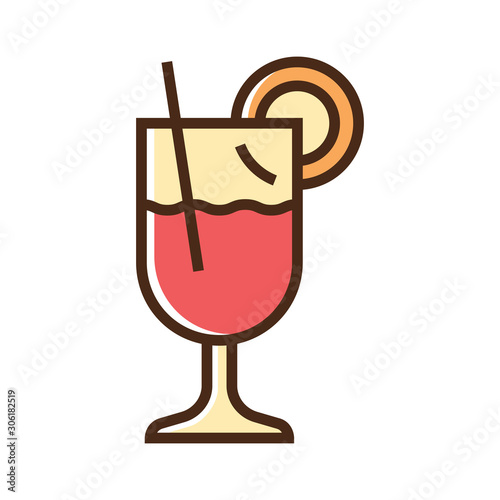 Color icon mulled wine