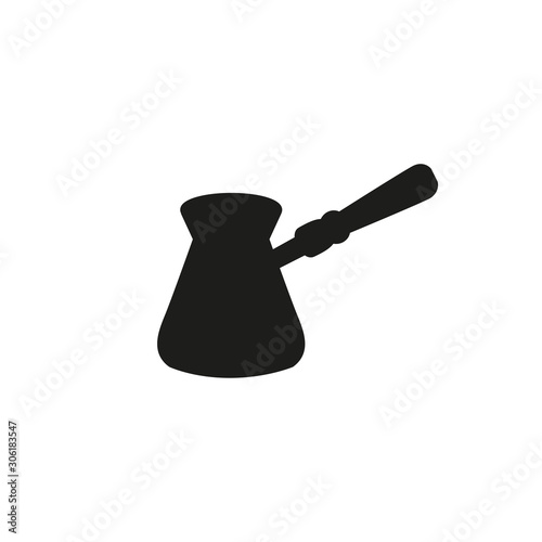 Coffee cezve icon black on white background