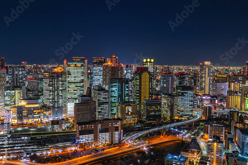 梅田スカイビル40階の空中庭園展望台からの夜景