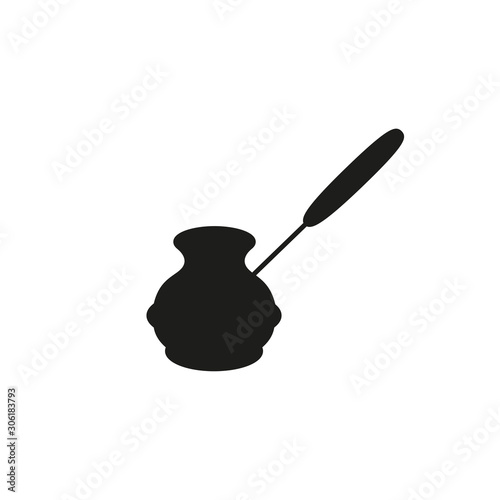 Coffee cezve icon black on white background
