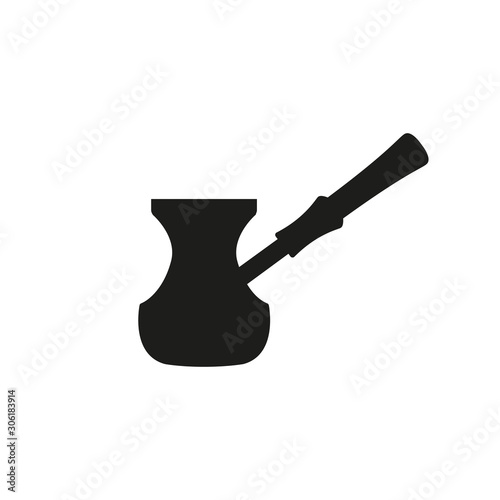Coffee cezve icon black on white background