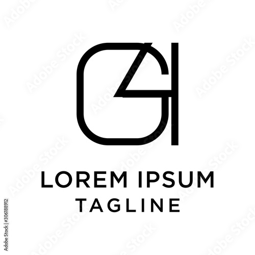 initial letter logo 4G, G4 logo template 