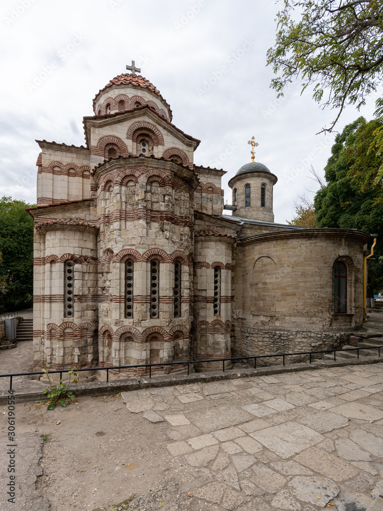 Facade of The Church of St John the Baptist, Church of St John the Precursor, 717 AD, Kerch, Russia