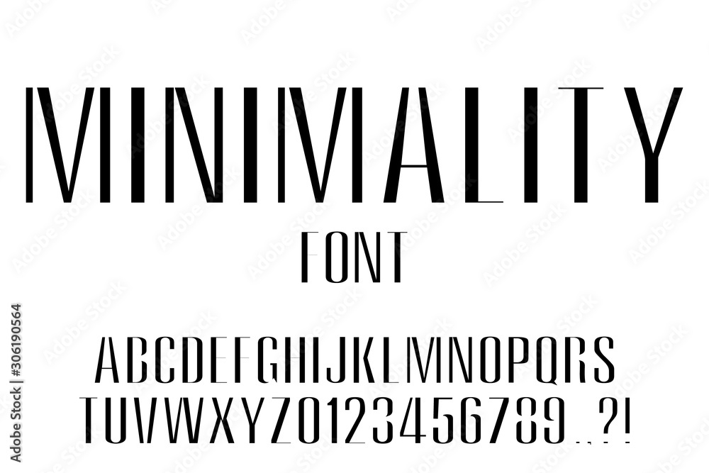 Creative minimalist delicate font of the English alphabet Creative minimalist delicate font of the English alphabet