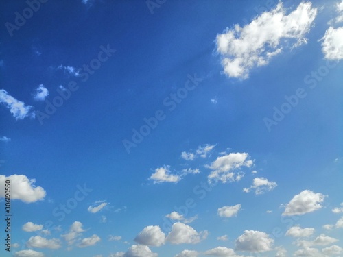 Bright sky and thin clouds