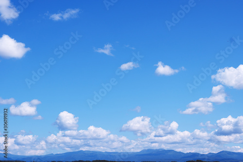 Blue Sky with clouds for background.