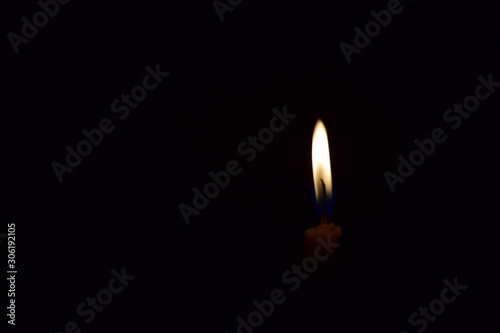 Candlelight on a dark night