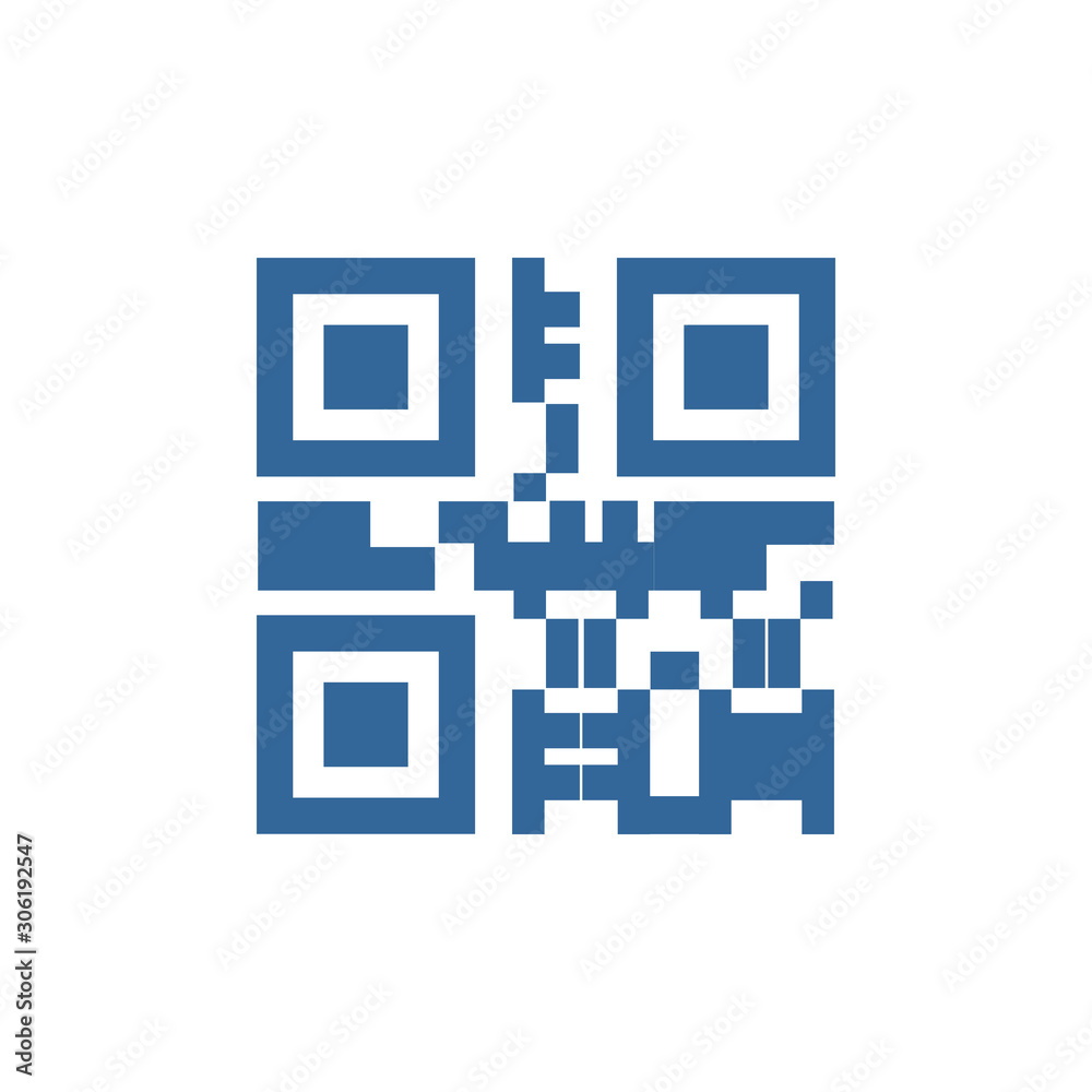 QR code icon vector design symbol
