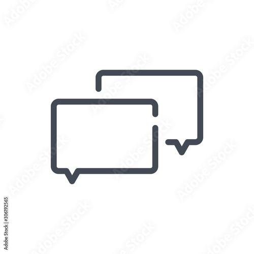 Chat and message line icon. Dialog and communication vector outline sign.