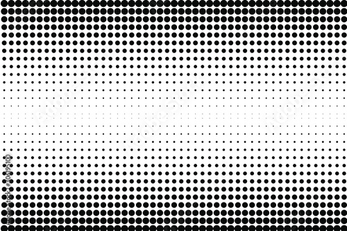 Halftone abstract dotted background. Black and white pattern with dots and circles. Texture for posters, sites, business cards, postcards, invitation card, labels and banners. Vector EPS 10.