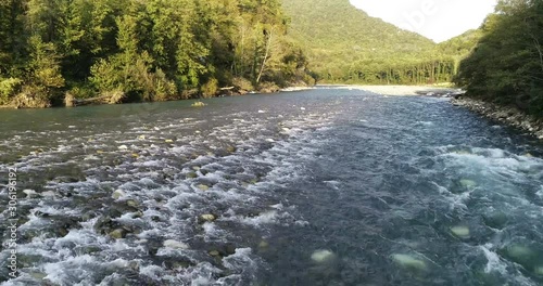 Abkhazia. Kodori Gorge in upper Kodori river near Bagatsky rocks. photo