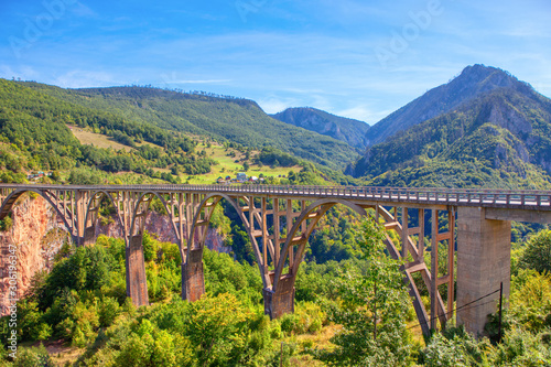 Famous Durdevica Tara Bridge in Montenegro 