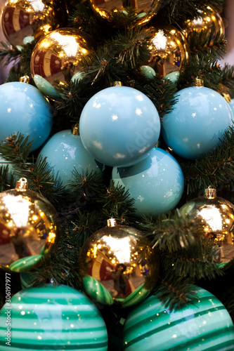christmas background with balls