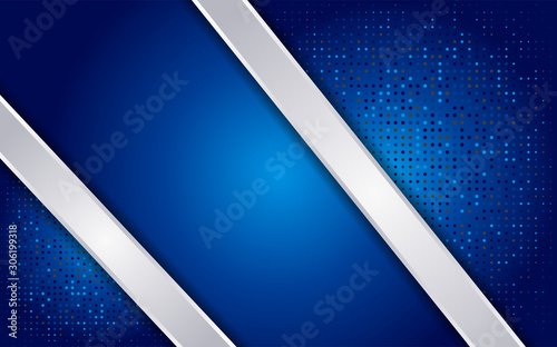 luxurious blue abstract background with white lines