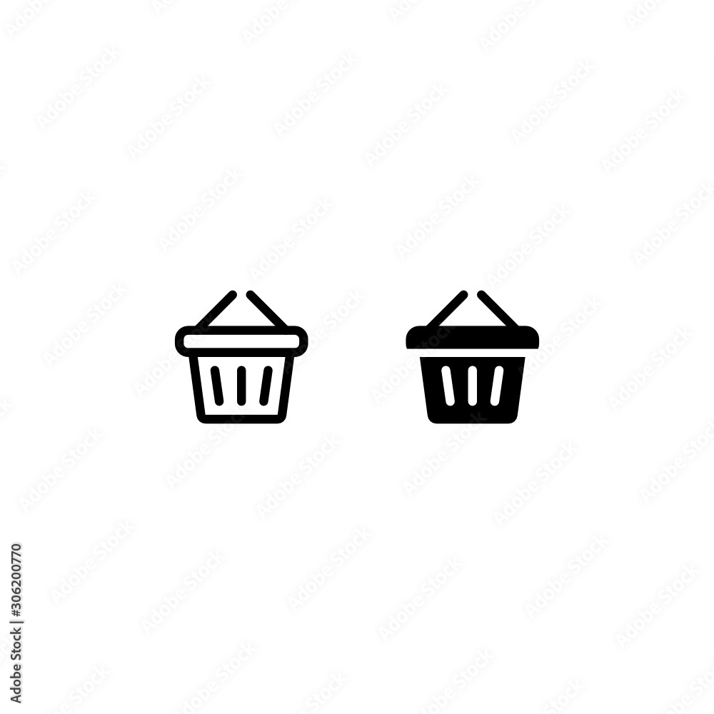 Basket use at Picnic Icon, Vector