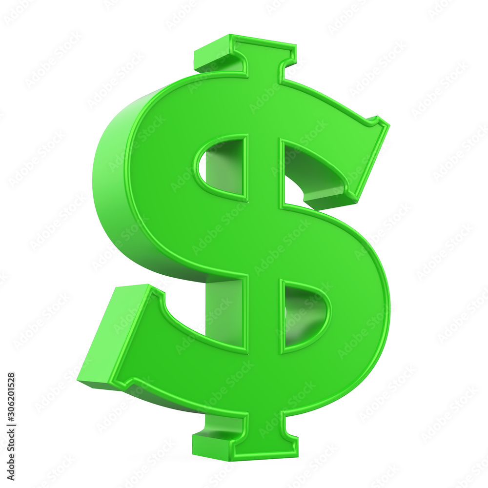 Obraz premium Dollar Currency Sign Isolated