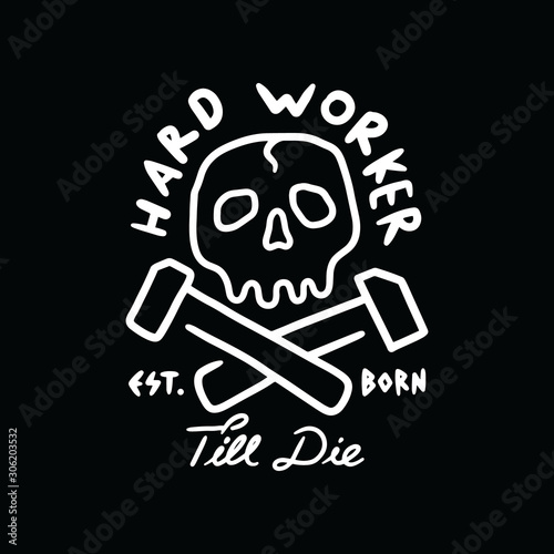 Hard Work Graphic Illustration Vector Art T-shirt Design