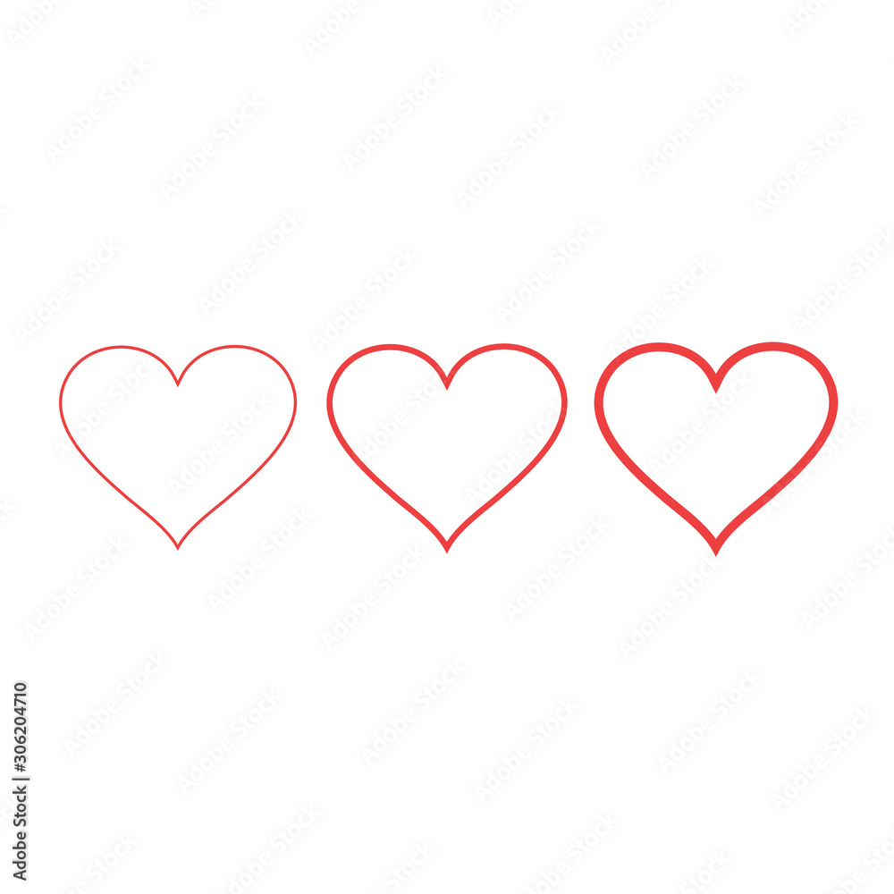 Heart icons, love symbol vector collection Heart icons, love symbol vector collection