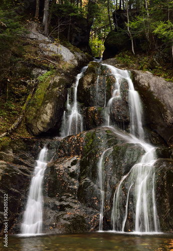 Moss Glen Falls Natural Area on Highway 100 Granville Vermont in the Fall