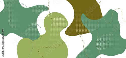 Trendy Camouflage Background. Vector Green Fluid 