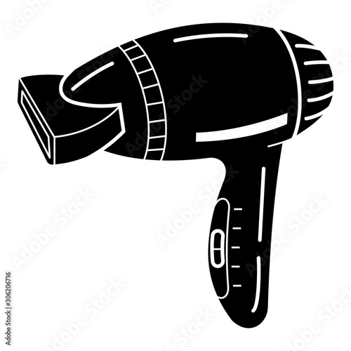Hair dryer icon. Simple illustration of hair dryer vector icon for web design isolated on white background