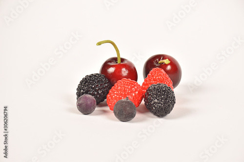 on white background clan berry fruit such as strawberry  cherry  raspberry  and blueberry are healthy fruits delicious taste suitable for diet people