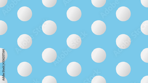 Seamless snowball pattern. Snowballs. Winter. Vector illustration. Stock illustration.  Blue background