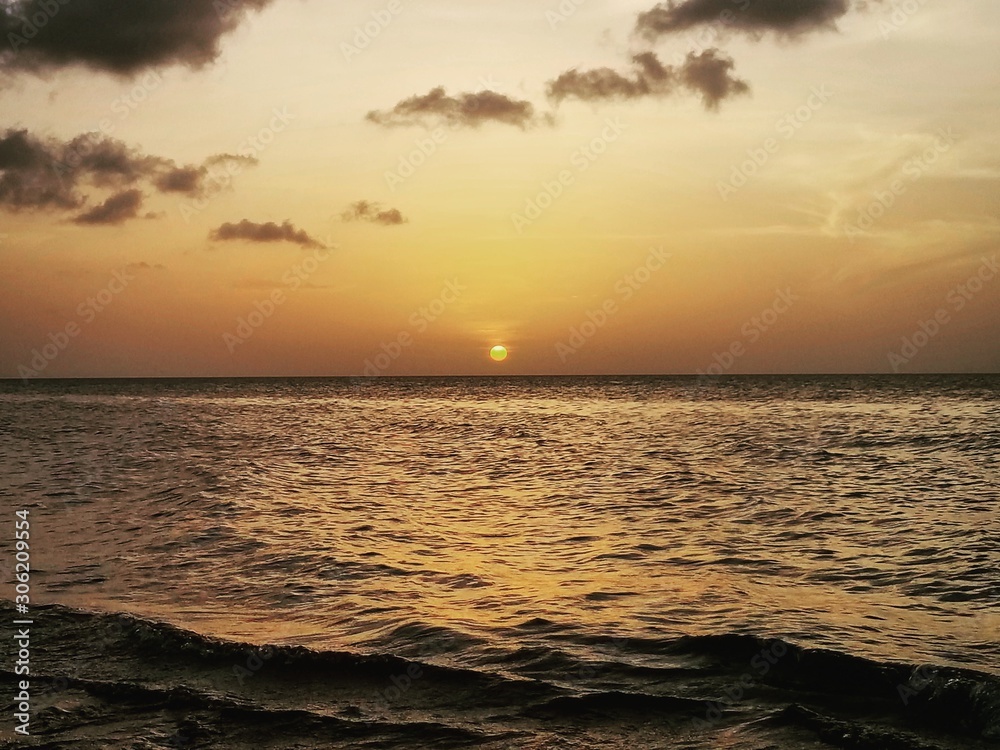 sunset on beach