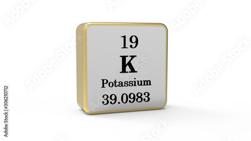 3d Potassium Element Sign. Stock İmage.