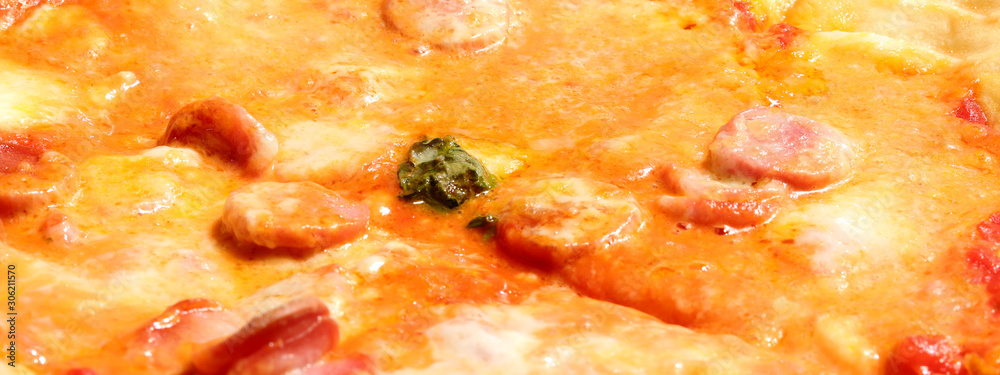 pizza with tomato sauce and mozzarella cheese