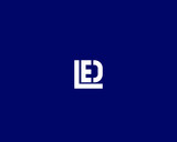 letter LED initial logo design vector