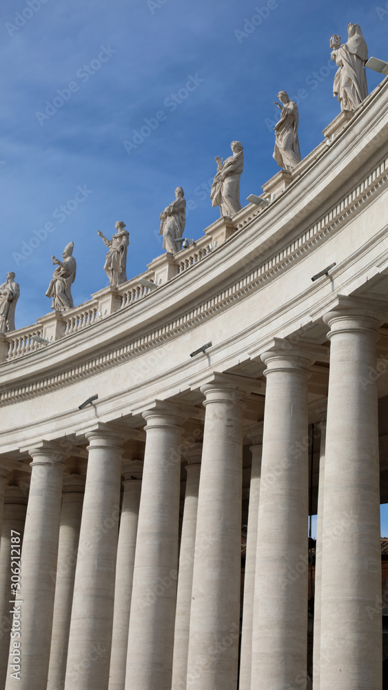 columns in saint peter square in Vatican