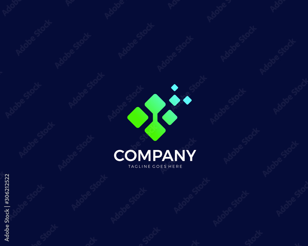 set of Hub Network Connection Line Icon Isolated vector